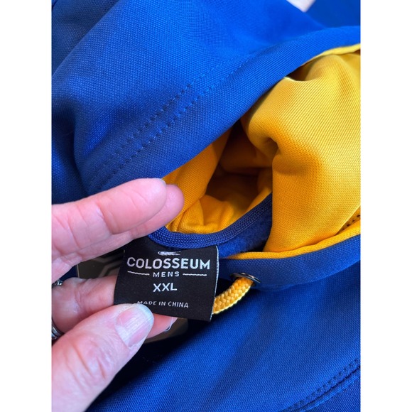 Colosseum Mens SJSU Spartans Hoodie Royal Blue Yellow Athletic Size XXL #633 - Picture 6 of 7